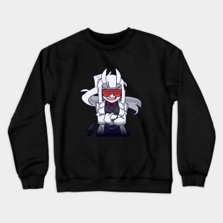 loremaster mocking examtaker (helltaker) Crewneck Sweatshirt